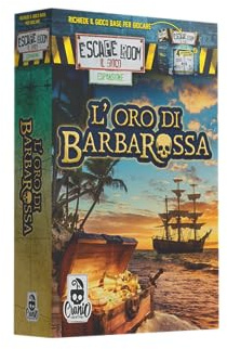 Cranio Creations - Escape Room Das Spiel - Erweiterung des Gold von Barbarossa, EIN neues Abenteuer für das berühmte Spiel mit dem Chrono Decoder, Erweiterung, Ausgabe in Italienischer Sprache