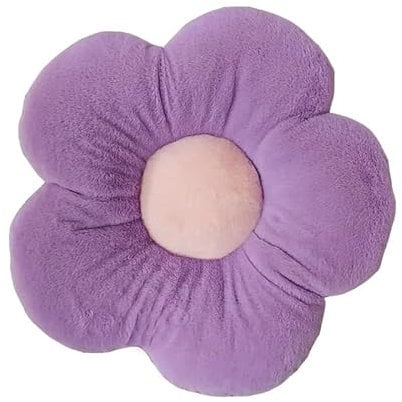 SYSUII Cuscino per fiori, a forma di fiore, 35 x 35 cm, grazioso motivo floreale, cuscino decorativo, per la cameretta dei bambini, la casa, il divano, la decorazione della stanza, il lilla