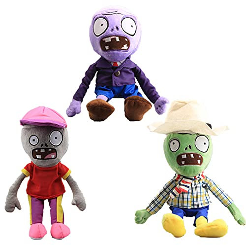 Laruokivi Lot de 3 figurines de jeu en peluche Zombie et pêcheur Zombie Violet 30,5 cm