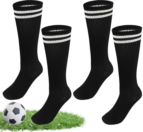 Abeillo 2 Paar Fußballsocken Kinder,Unisex Kinder Sportsocken,Lange Sportsocken Elastische Fussball Socken,Fußball Stutzen Kinder,Trainingssocke Sockenstutzen für Jungen und Mädchen von 5-12 Jahren