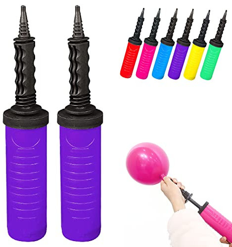 Fenxyo 2 Pack Balloon Pump Hand Manual Inflator, Balloon Manual Pump Blower Pump suitable for Party Decoration Purple