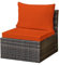 Kosiproducts Replacement Rattan Seat Pads Water Resistant for Outdoor Patio Garden Seating [Orange, Seat Only 65x65x7]