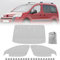 Parasol para Parabrisas para 2008-2018 Citroen Berlingo, 3 Piezas Juego de Parasol Térmico Interno UV-Proof protección Solar con Espalda Negro, 98% Oscurecimiento