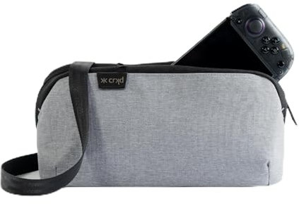 CRKD Gear Bag - Estuche Protector para Juegos Compatible con Steam Deck/OLED/Playstation Portal/Nintendo Switch/Nitro Deck/Accesorios de Consola portátil (Gris Ceniza)