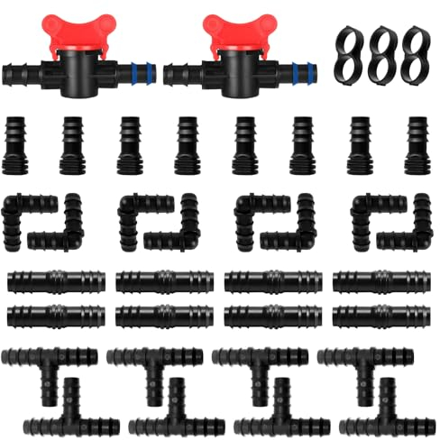 Schlauchverbinder Bewässerung Verbinder Kit,Gartenschlauch Tropfschlauch Verbinder für 16mm Schlauchkupplung,Schlauchverbinder 1/2 zoll Garten Bewässerungssystem für Tropf Sprinkler