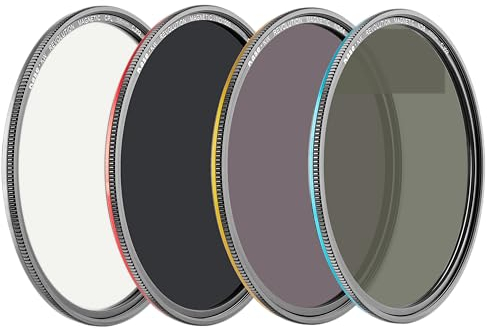 Kase Wolverine Revolution 58mm Pro ND Lichtfilter Kit, Fotozubehör, stoßfestes, magnetisches, gehärtetes optisches Glas mit farbcodierten Ringen, inkl