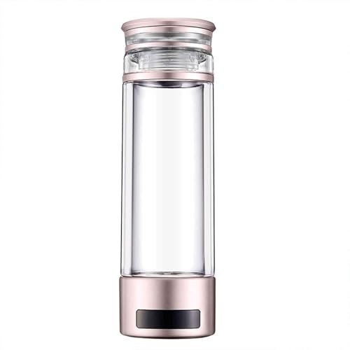 NISMIA Gold,350ml, Negative Ionic Hydrogen Alkaline Water Mug, Portable Water Ionizer, Black Tech Platinum Titanium Electrode Hydrogen Mug, For Home And Travel