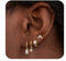 Kenivira 4 Paar Kleine Creolen Gold für Damen - 14K Vergoldet Ohrringe Set Hypoallergen mit Zirkonia für Mehrere Piercings
