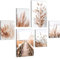 Novart Wandbilder Lichtturm Boho Meer - KOMPLETT AUFHÄNGFERTIG - Beige Wohnzimmer Schlafzimmer Flur - 6 Moderne Mood-Bilder - N034967a
