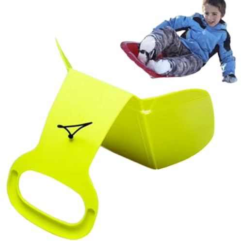dmqdu Schneeschlitten, Schneebrett, faltbar, Schneeschieber mit stabilem Griff, Winterspielzeug mit doppelseitigem Design für Schnee und Sandeinsteigen