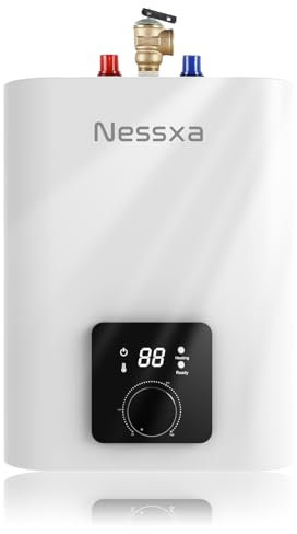 2.65 Gallon Electric Mini Tank Water Heater, 110V 1500W Instant Hot Water Heater, Compact Electric Storage Water Heater, Point of Use On Demand Under Sink Water Heater for Home Kichen Bathroom