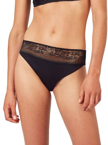 Huber Damen Rio Slip hautnah Soft Floral Micro 010109 Gr. 42 in Black