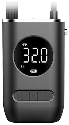 RAKTDA Portable Electric Air Compressor per Fiat Idea 350 2004-2012, 150PSI Gonfia Auto Bici Portatile con Schermo LCD Digitale e Torcia LED