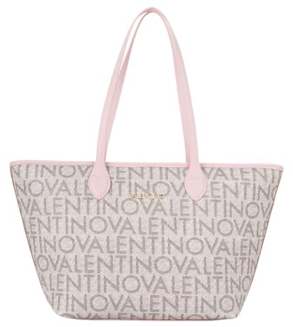 Valentino Shopper Logo Shopping Bag Beige/Rosa