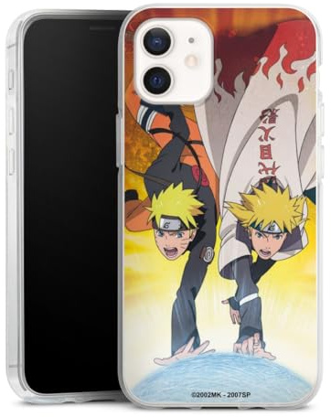 Silikon Hülle kompatibel mit Apple iPhone 12 Case transparent Handyhülle Minato Namikaze Offizielles Lizenzprodukt Naruto Shippuden