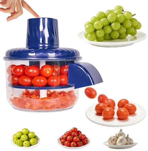 Foneso Fruit Peeling Machine, One-Touch Peeling & Auto-Ejection, Automatic Tomato Peeler for Grapes Plums Cherry Tomatoes, Easy to Clean with Removable Parts, Kitchen Peeler Appliances