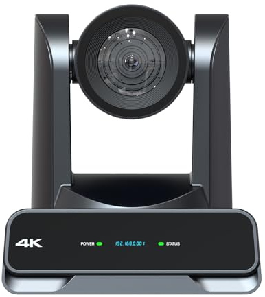 Telecamera PTZ 4K Zoom ottico 20x, videocamera AI Auto-Tracking con uscita simultanea IP USB 3.0 HDMI NDI 6 3G-SDI, supporto PoE per servizi religiosi, culto, istruzione, streaming live e conferenze