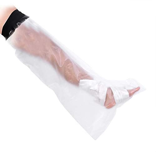 Lifeswonderful - Protezione Impermeabile per Gessi, Fasciaturi, Bendaggi - per Doccia e Bagno - Gamba Adulta - Lunghezza Completa