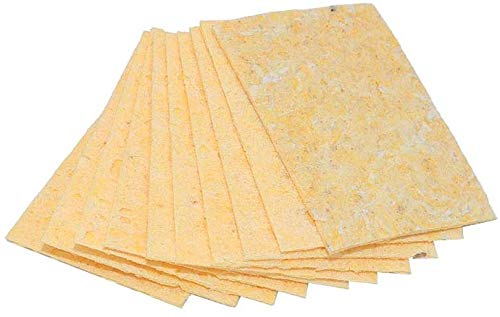 DollaTek 10Pcs Hochtemperaturbeständiger Schwamm, Lötkolben-Reinigungsschwamm, Eisenspitzenschwamm, Schweißen Zinnentfernung, Schweißen erforderlich