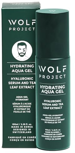 Männer Gesichtscreme | Feuchtigkeitsspendende Gesichtspflege Gel auf Wasserbasis für Herren | Feuchtigkeitspflege Lotion für die tägliche Hautpflege | Herrenkosmetik - WOLF PROJECT