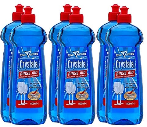 Crystale Rinse Aid Streak Free Dish Cleaner 500ml (6 Bottles)