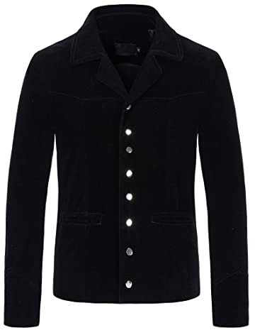 Jacke Herren Revers Einreiher Regular Fit Jacke Herren Einfachheit Mode Britischer Stil Übergangsjacke Herren Lässig Einfarbig Golden Velvet Sakko Herren