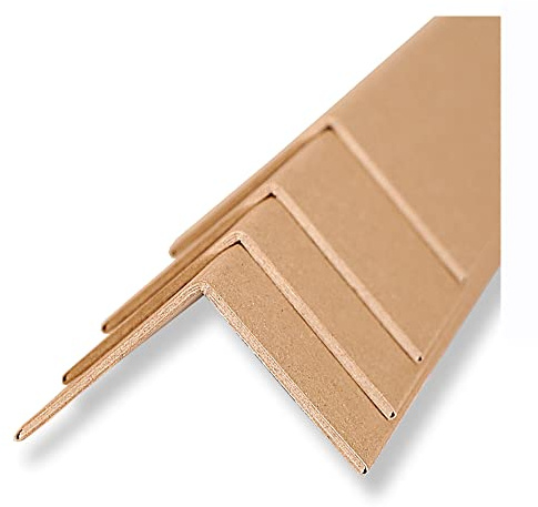 100 Kantenschutzwinkel | Vollpappe | Schenkelbreite: 60mm - Länge: 20cm - Dicke: 3mm | Kantenschutzleisten zum Kantenschonen für optimale Ladungssicherung Braun