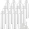 ZEOABSY 12 Pièces 250 ML Transparent Bouteille en Plastique avec Bouchon à Charnière Blanc, DIY Vider Bouteille Ronde en PET de Voyage pour Cosmétiques Liquides