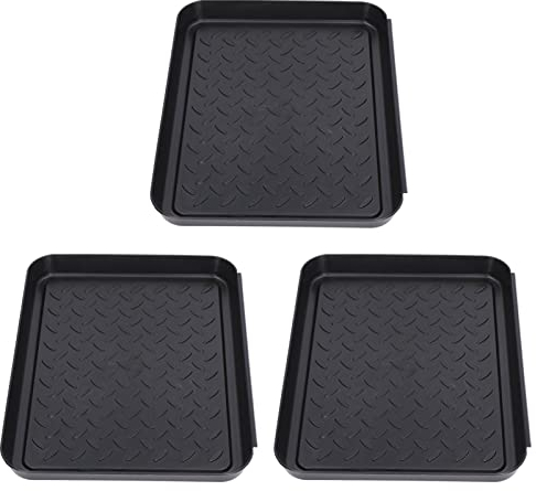 Boot Tray,3Pcs Shoe Mats for Entryway Indoor,Boot Trays for Entryway Small 3 Interlocking Design Shoe Tray, Drip Trays, Mud Trays, Boots Mat for Home Office Hotel