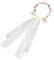 HOMSFOU Stirnband Rose Garland Stirnband Schleier: Perle Blumenkrone mit Band Verstellbares Blumenkranz- Stirnband für Party Blumenkranz Mit Schleier Schleifenblumen