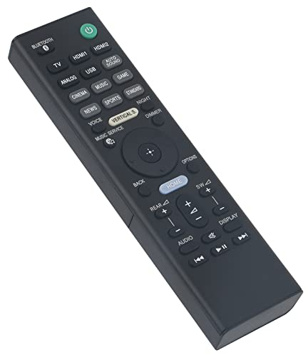 VINABTY New RMT-AH400U 149336511 Replacement Remote Control RMTAH400U Soundbar Remote Control Replaced Compatible with SONY 149336511 RMT AH400U HT-ZF9 SA-ZF9 SAZ9F HT-Z9F SA-WZF9 SA-Z9F HTZ9F SAWZF9
