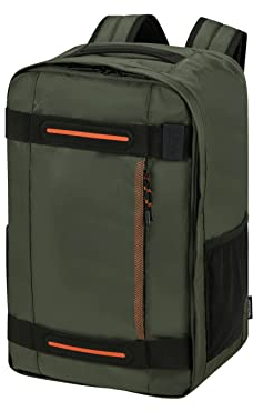American Tourister Urban Track - Ryanair Kabinentasche 25 x 20 x 40 cm, 24.5 L, 0.50 kg, Handgepäck, Flugzeug Rucksack S Underseater, Grün (Dark Khaki)