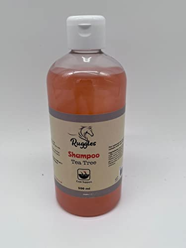 Ruggles Hi Gloss Concentrated Shampoo With Conditioner for Horses, Ponies, Donkeys and Dogs | Super Concentrated, Gentle and Deep Cleansing (500 ml, Tea Tree)