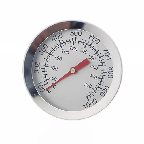 BBQ Termómetro, Termómetro de acero inoxidable de 500°C/1000°F Medidor de Temperatura para parrilla, carrito, horno, barbacoa