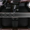Personalisierung Anpassen Autofussmatten - 3D Luxus PU-Leder Auto Fussmatten Massanfertigung, Nach Maß Fußmatten Kompatibel mit 99% AutoMarke Modell (schwarz)