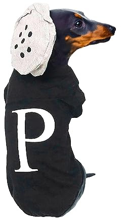 Salt and Pepper Dog Costume Halloween Pet Dog Cosplay Salt & Pepper Theme Costume (Black, XX-Large)
