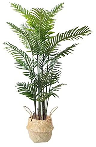 PIPONS Künstliche Pflanzen Künstlicher Baum, Große Palme Mit Graskorbbasis, Gefälschter Baum, Topfpflanze, Grüne Pflanzen, Ornamente, Bodendekoration Fake Pflanzen Dekor (Size : 160cm)