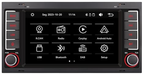 YZKONG Autoradio für VW Touareg 2004-2011 Transporter T5 Multivan 2004-2009 Kompatibilität Wireless Apple Carplay und Android Auto HiFi-Sound hohe Leistung Stereo Bluetooth FM USB RDS