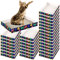 30 Pack Disposable Cat Litter Box, Foldable Paper Litter Box, Travel Cat Litter Box,Non Clumping Durable and Water Resistant,Low Entry Easy Disposal,Portable