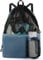 BROTOU Schwimmen Tasche, Schwimmtasche Mesh-Rucksack mit Kordelzug, Strandrucksack Turnbeutel Sportbeutel Verstellbar Tunnelzug Gymsack Wasserfest Sporttasche für Herren Damen (Marineblau)