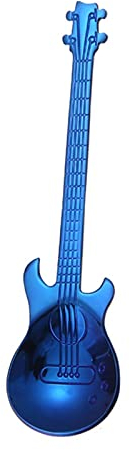KKXXYQFC Cucharaditas de Acero Inoxidable en Forma de Guitarra: Juego de cucharas de café con Tema Musical para Revolver