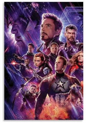 XXueMei Avengers Endgame (2019) V3. Filmposter, Vintage-Poster, dekorative Malerei, Leinwand, Wandposter und Kunstdrucke, moderne Heimdekoration, Poster, 20 x 30 cm, ungerahmter Stil