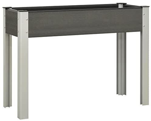Gartenbeet, Blumenkästen,Garten-Hochbeete, Pflanzgefäße,Garten-Hochbeet 100x40x75 cm WPC Grau Für Gärten, Außenbereiche, Balkone