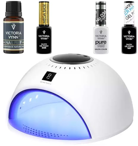 Victoria Vynn Pure Creamy Hybrid Set - Luxussilber 8 ml + Top Gel Polish Oh! My Gloss 8 ml + Salon Nail Prep Specialist 300 ml + Base Gel Polish Mega Base Clear 15 ml (Jet Black)