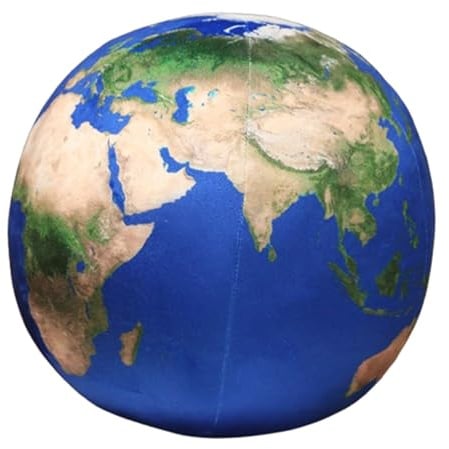 champracer Sonne, Mond, Mars und Erde Plüschkissen,Planet Kuscheltier Sternkissen, Sonne,Mond,Mars und Erde Plüschkissen, Raumdekoration, Geburtstagsgeschenke, Jungen (17 cm,Hellblaue Erde)