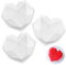 TOKSEO Silikonform Herz Groß, 3 Stück 3D Silikonform Herzen, Backform Herz, Eiswürfelform Herz, Herzform Backform zum Backen Käsekuchen,Mousse,Schokolade,Eiswürfel