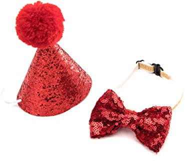 YARNOW Entzückender Hunde-geburtstagshut mit Schleife für Hunde Haustierkostüm-zubehör Handwäsche Passend für bis Mittelgroße Haustiere Zufällige Farbauswahl