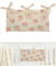 KGDUYC 1pcs Babybett Organizer,Baby Kinderzimmer Organizer,Kinderzimmer Hängender Bett Organizer,Betttasche Spielzeugtasche,Organizer Beistellbett Baby,Blumenmuster,Hängen an Krippe Wickeltisch