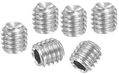 PATIKIL 100 Pcs Hex Socket Grub Screw, M4x4mm Flat Point Grub Bolt 304 Stainless Steel Head Socket Set Screws for Door Handles Light Fixture Repair