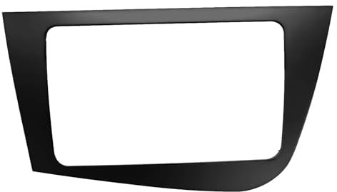 FNERRMEVC Auto Panel Estéreo Radio Fascia 2 DIN Molduras Marcos Navegación Tablero para Seat para Leon 2005-2012 Volante A La Izquierda Accesorios(Negro)